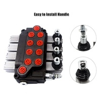 Vanne de commande directionnelle manuelle monobloc DCV40 50L-Min à 4 leviers, personnalisée pour chariot élévateur, chargeur, assainissement