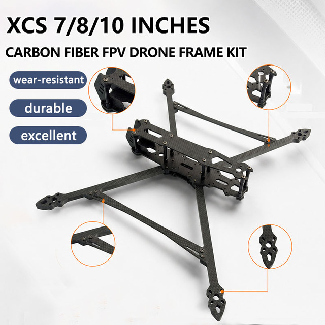 XCS 7/8/10 Inch Carbon Fiber FPV Racing Drone Frame Kit for Skydio/ FLY350/FLY380 450mm UAV DIY RC Drone Accessories