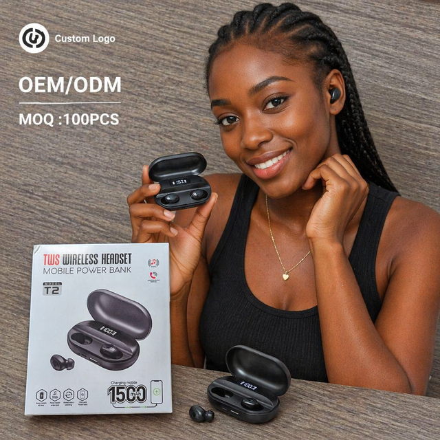 Sports Wireless In-Ear Earbuds T2 with BT 6.0 up to 10 Hours Playtime Type-C Charging