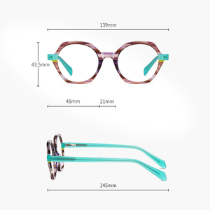 Fabricante gran oferta nuevas gafas coloridas Unisex Anti luz azul bloqueo Vintage Retro rectángulo marco gafas para lectura - Product Image 4