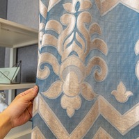 Rideaux jacquard creux européens, tissu de rideau fini pour salon et chambre, fabricant