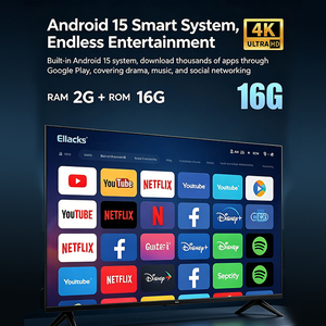 Téléviseur intelligent Android 15 QLED sans cadre de 65 pouces, 4K UHD HDR, Wi-Fi double bande, <span class=keywords><strong>Airplay</strong></span>, Miracast, pour la maison et l'hôtel - Product Image 5
