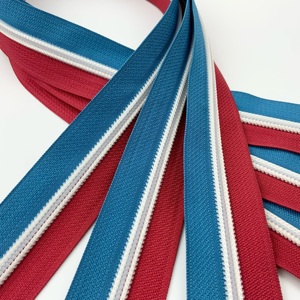 Chất lượng cao tùy chỉnh hai màu may dây kéo nylon chuỗi dài dây kéo băng cho quần áo - Product Image 1