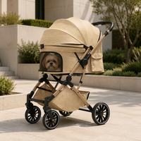 Poussette pliable pour chien 3 en 1, poussette détachable pour animaux de compagnie, poussette légère pour chat avec chariot de voyage amovible