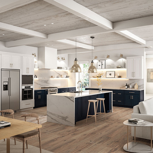 Precio al por mayor Mejoras para el hogar Cocina de exterior de madera maciza Armarios de cocina de madera modulares Muebles listos para montar - Product Image 3