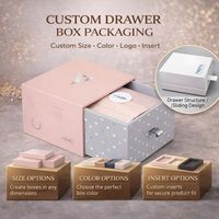 Boîte à tiroir rigide personnalisée avec poignée en ruban |   Emballage de luxe avec estampage à chaud et gaufrage pour cadeaux, bijoux, lunettes et livres