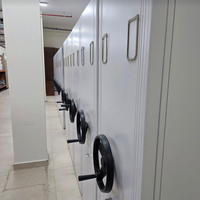 Sistema de Estanterías Móviles de Alta Resistencia, Archivador Metálico Compacto para Unidades de Almacenamiento de Biblioteca
