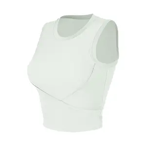 Rib running sports vest women's summer bra yoga suit top sleeveless fitness underwear