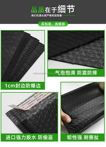 Sac à bulles d'expédition OEM personnalisé de luxe 120GSM sac postal bleu blanc noir imprimer votre logo - Product Image 3