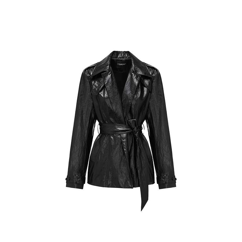 Giacca in pelle nera