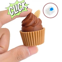 Jouet anti-stress Clicker en chocolat imprimé en 3D, porte-clés anti-stress Clicker