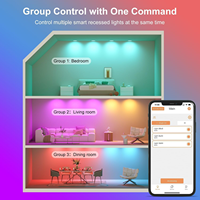 Luz de Techo RGB Ultrafina, Panel LED Inteligente RGBW Zigbee WiFi Tuya, Luces de Panel Inteligentes Alexa y Google para Decoración de Paredes