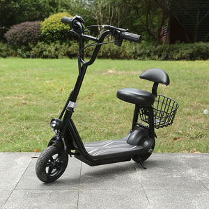 Mini scooter électrique avec batterie au lithium de 8 pouces, siège, véhicule de transport urbain, noir - Product Image 5