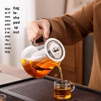 Théière en verre thé tasse de séparation de l'eau pour l'eau bouillante et le thé d'infusion bouilloire domestique tasse juste service à thé Kung Fu