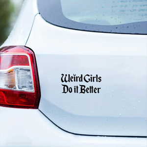 Pegatina para coche con diseño de chicas extrañas que lo hacen mejor, calcomanía de vinilo divertida para chicas, resistente al agua, para ventana o parachoques, adecuada para BMW, <span class=keywords><strong>Toyota</strong></span>, Honda - Product Image 2