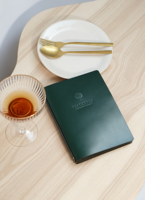 Porte-menus personnalisés en cuir PU avec logo embossé pour restaurants, cartes de vins et spécialités culinaires
