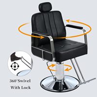 Fauteuil de Barbier Hydraulique pour Salon de Coiffure et Barbier