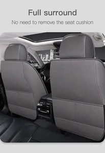 Housses de siège auto universelles pour 90% des berlines et SUV, élégantes, durables, en lin, coussin d'été pour la plupart des voitures 5 places - Product Image 4