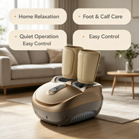 Masseur de pieds et mollets OEM à compression d'air, pétrissage des cuisses, raclage, chaleur infrarouge, contrôle tactile, housse lavable, direct usine