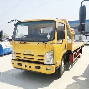Japan ISUZU 700P One Tow Two Flat Wrecker Factory Price Accident Rescue 3ton 4ton Winch <b>Flatbed</b> Wrecker <b>Truck</b> - Product Image 1
