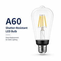 Bombilla LED de Filamento A60 Resistente a Altas Temperaturas y a Impactos