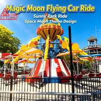 Manège volant double place avec auvent coloré pour parcs d'attractions et divertissement familial