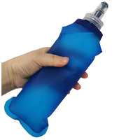 350ml, 450ml, 500ml bouteille d'eau flacon Sport pliable pliable TPU bouteille d'eau flacon souple pour la course à pied