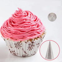 Ensemble de 5 douilles à pâtisserie en acier inoxydable 304 à embout rond et trou rond pour la décoration de gâteaux à la crème
