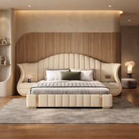 En Gros Ensemble de Chambre à Coucher Complète en Bois, Lit King Size en Cuir pour Chambre Principale, Mobilier de Chambre Moderne et de Luxe en MDF