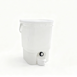 Poubelle de compostage biodégradable 18L pour déchets de cuisine, en plastique PP, avec couvercle et passoire, compostage domestique, sortie d'usine - Product Image 1