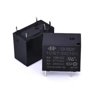 DH32F-1CST-DC12V relay 4pin 16a PCB relays 24v manufacturer 5pin power relay for home appliances 5v 9v 48V Form A