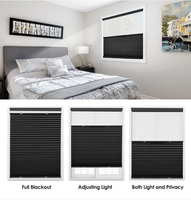 Persianas Eléctricas de Lujo con Función Día y Noche, Tipo Panal de Abeja, para Dormitorio, Oscuridad Total y Filtrado de Luz Suave en Una Sola Persiana