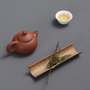 Juego de té de bambú artesanal, utensilios de té para seis personas, forma cilíndrica, para la ceremonia del té Kung Fu, venta al por mayor del fabricante - Product Image 2