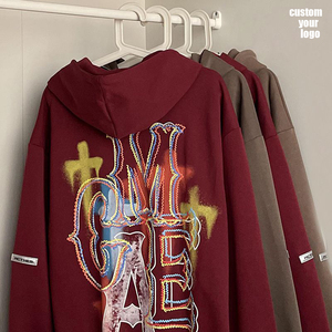 Polyester Cotton Jogger Cotton Printed Customized Hoodie High Quality Printing Custom Logo Sweatshirts Men Heavyweight Oversized Plus Size Men'S Hoodies