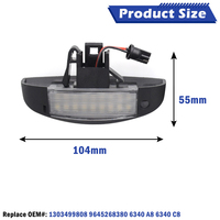 Eclairage de plaque d'immatriculation arrière à LED pour Fiat Ducato II Scudo I Citroen Jumpy Relay Jumper Peugeot Boxer Expert Manager