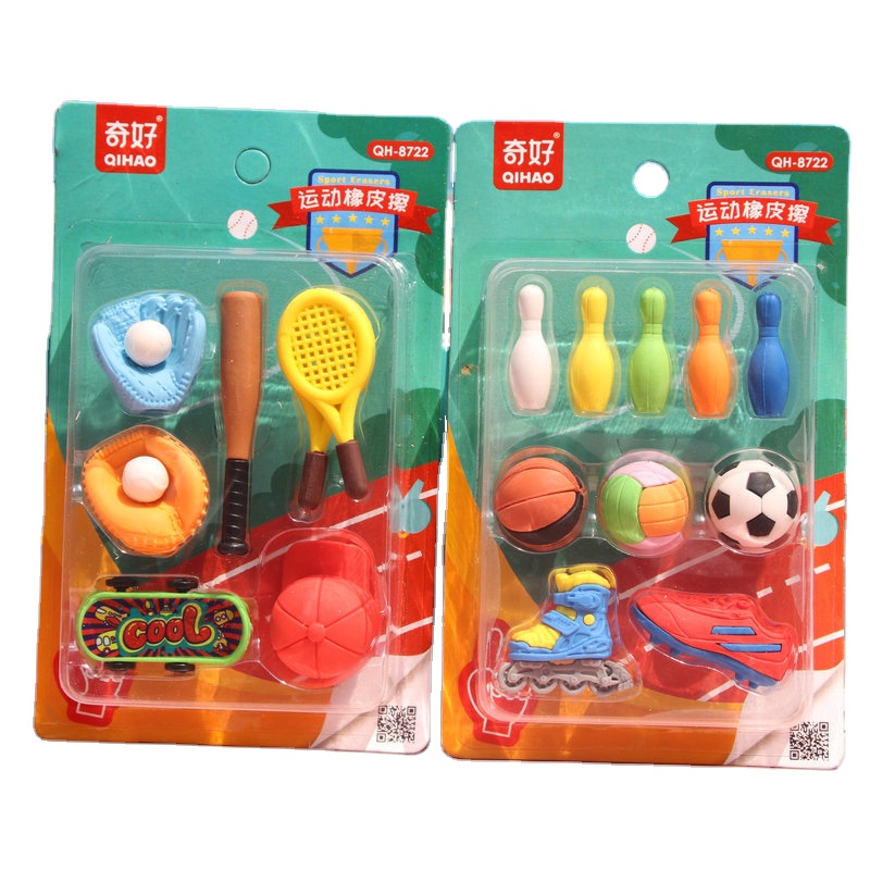 Резинка в форме шара для мальчиков, ластик 3D в подарочной коробке для школьников и студентов