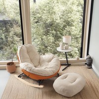 Fauteuil de détente pour la maison, canapé paresseux inclinable et convertible en chaise longue, chaise à bascule, chaise de balcon, fauteuil inclinable individuel, design bicolore