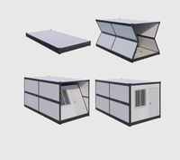 Maison conteneur moderne pliable et compacte, pour hôtel, bureau, bâtiment, école, salon, conception mobile carrée Ray-Zen