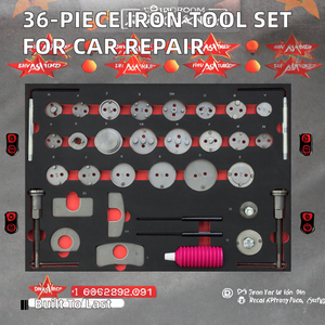 JMST Juego de herramientas de hierro de 36 piezas para reparación de automóviles, medidor de alta calidad, empujador de pistón manual izquierdo y derecho, OEM JS-322-1 (36 piezas) - Product Image 4