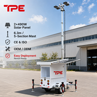 2*150W DC Solar-LED-Lichtturm mit Weißlicht, IP23-zertifiziert, 24/7-Betrieb für Öl- und Gasfelder und Eisenbahnwartung