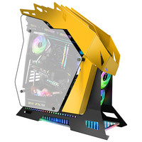 Panneau latéral en verre tour centrale ATX/ ITX boîtier d'ordinateur de jeu personnalisé PC forme irrégulière prend en charge le boîtier de PC refroidi à l'eau