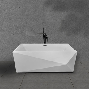 Bañera Acrílica Ovalada Independiente Misano Kukri de 59 Pulgadas, Moderna, para Hotel, con Diseño Ecológico y Desagüe Blanco - Product Image 2