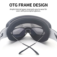 Masque de ski personnalisé avec logo OEM, anti-buée, luxe, lentille magnétique OTG, équipement de sport d'hiver, équipement de snowboard