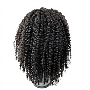 Perruque frontale HD Invisible Melt en dentelle, cheveux humains vierges courts afro crépus bouclés, avec ligne de cheveux pré-épilée, fournisseur - Product Image 1