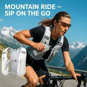 Gilet <span class=keywords><strong>de</strong></span> sport en nylon pour cyclisme, course à pied, <span class=keywords><strong>randonnée</strong></span>, vélo, trail, marathon - Sac à dos d'hydratation avec porte-téléphone - Product Image 2