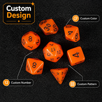 Kit complet de 7 dés polyédriques en acrylique résistant à l'usure, ensemble de dés cadeau pour joueurs, adapté aux jeux de table