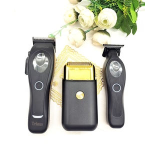 เครื่องตัดผมทริซาน 3 in 1 สำหรับผู้ชาย เครื่องโกนหนวด ชาร์จเร็วด้วย USB ไร้สาย เครื่องตัดแต่งทรงผม อุปกรณ์ตัดผมสำหรับช่างตัดผม - Product Image 3