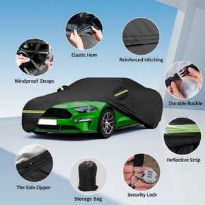 Fundas impermeables para coche <span class=keywords><strong>Ford</strong></span> <span class=keywords><strong>Mustang</strong></span> GT 1994-2023, personalizadas, resistentes, impermeables, protección para todo tipo de clima, para exteriores, con puerta con cremallera - Product Image 2