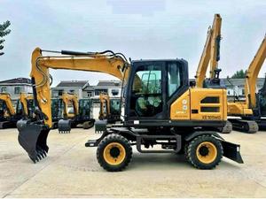Excavatrice sur roues XE105WG 10 tonnes, pelle hydraulique mobile, vitesse élevée 30 km/h, moteur Yuchai fiable, machine de construction prête à l'emploi - Product Image 3