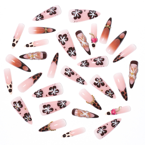 Vente en gros 30pcs personnalisé 3D diamant luxe <span class=keywords><strong>fleur</strong></span> conception bâton <span class=keywords><strong>sur</strong></span> les <span class=keywords><strong>ongles</strong></span> acrylique pointe française presse <span class=keywords><strong>sur</strong></span> les <span class=keywords><strong>ongles</strong></span> pour Nail Art Salon - Product Image 5